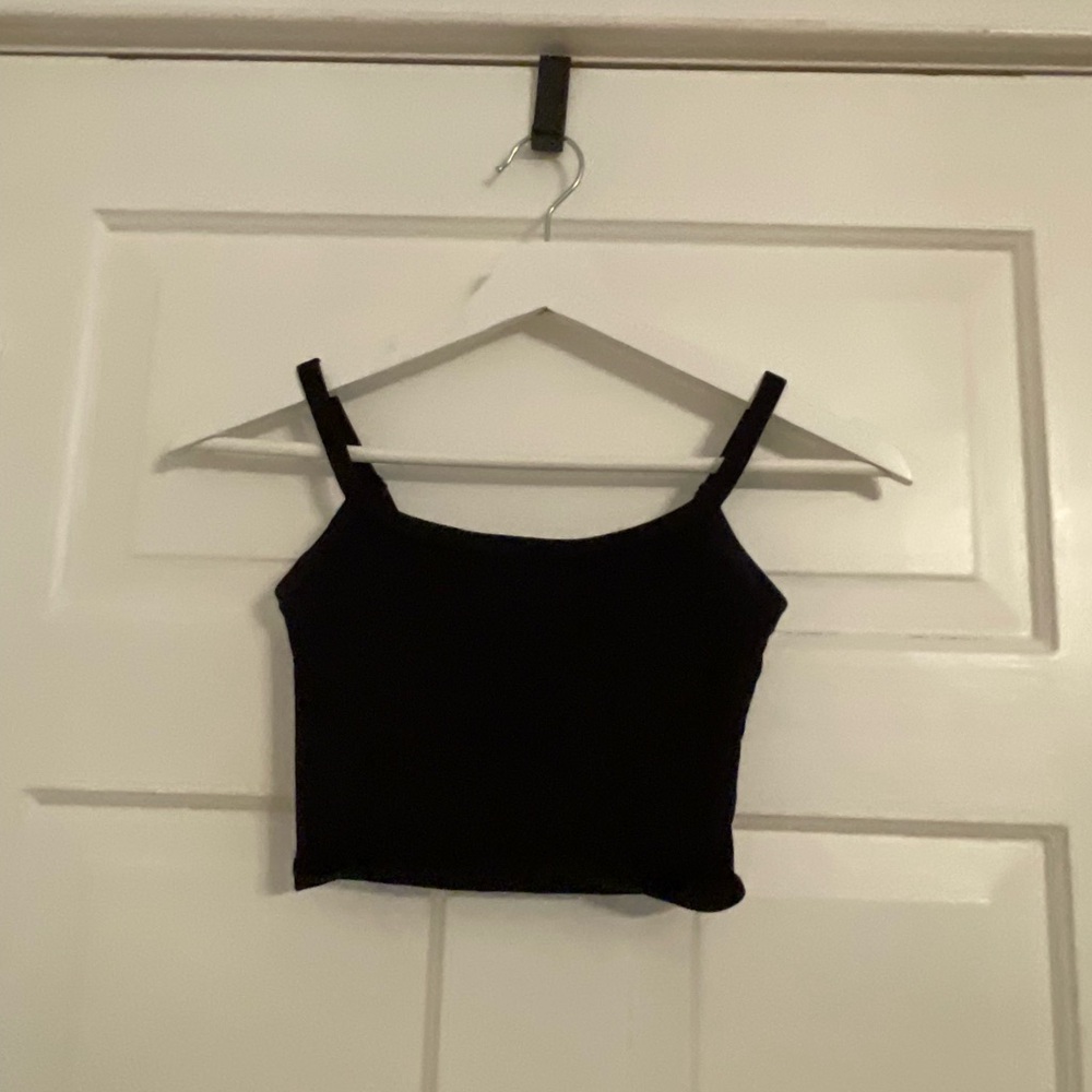Babaton ARITZIA | Black Knit Cropped Tank Top